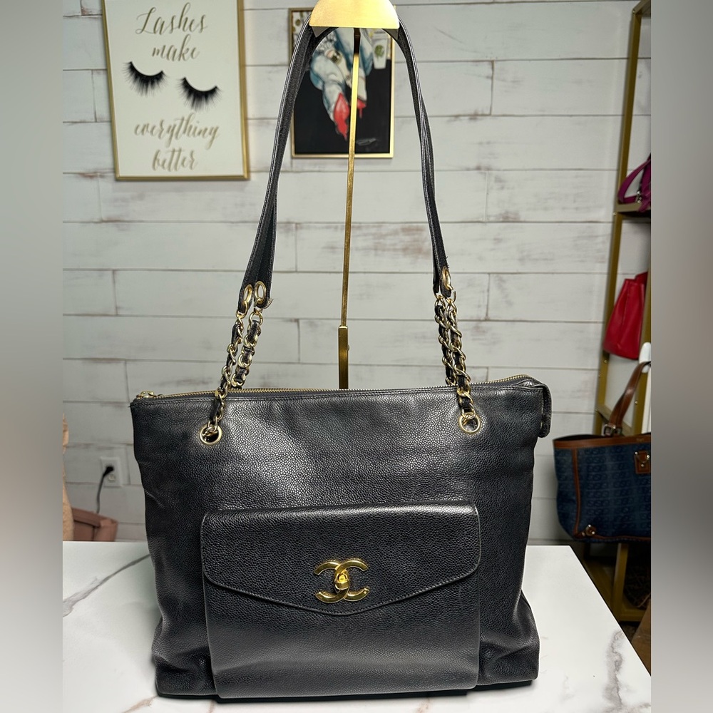 Chanel Vintage Front Pocket Tote
